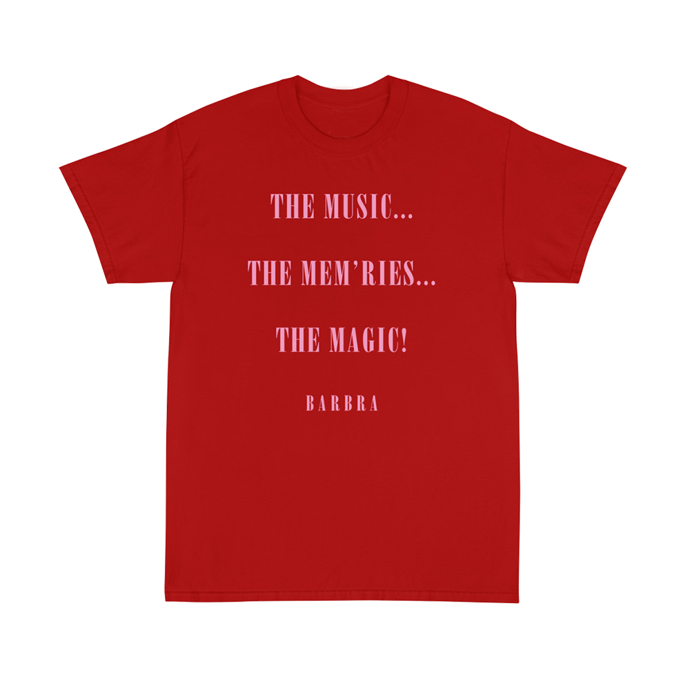 Music, Mem'ries, Magic T-Shirt - Red